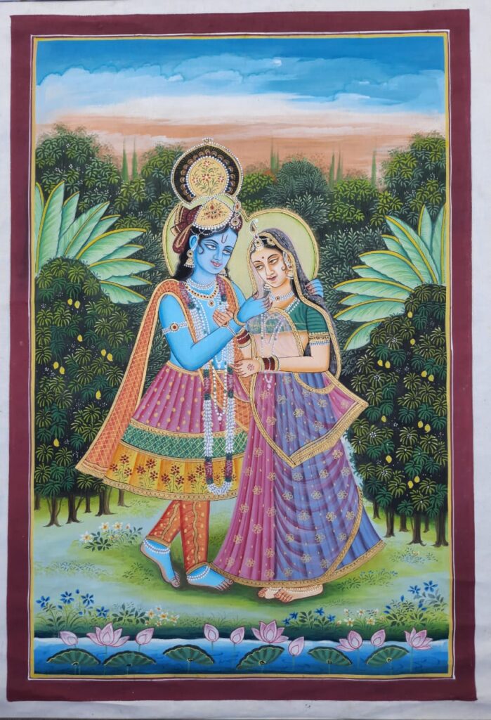 Radha Krishna 5 Pichwai Painting 21 X 31 International Indian