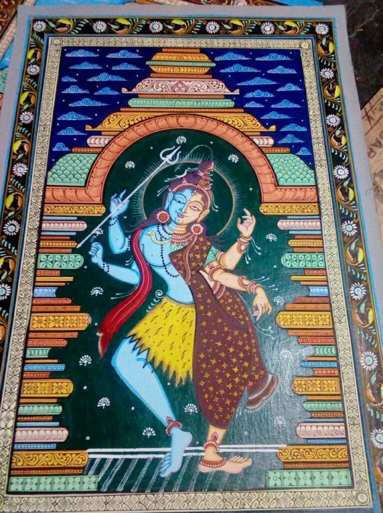 Ardhanariswar Pattachitra Painting X International Indian