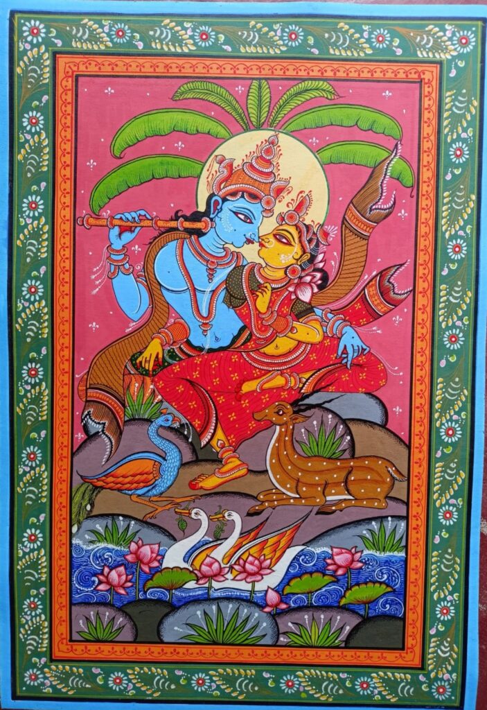 Radha Krishna 5 Pattachitra Painting 13 X 19 International