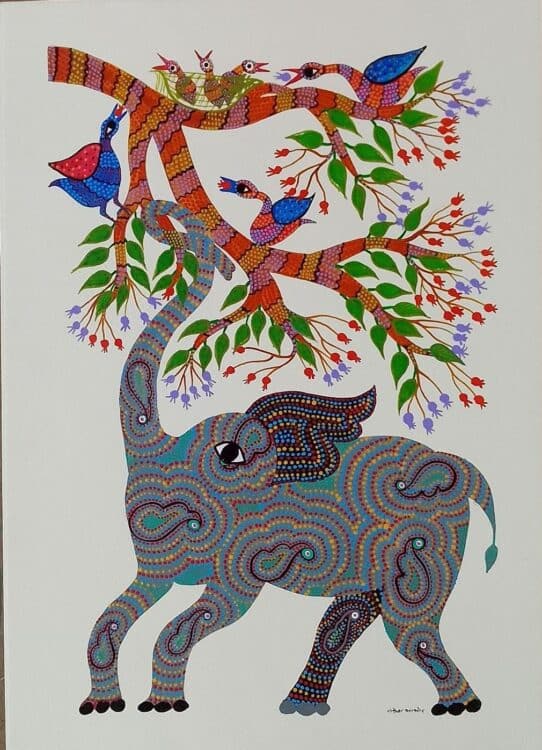 Bhil Pithora Painting Cms X Cms International Indian Folk