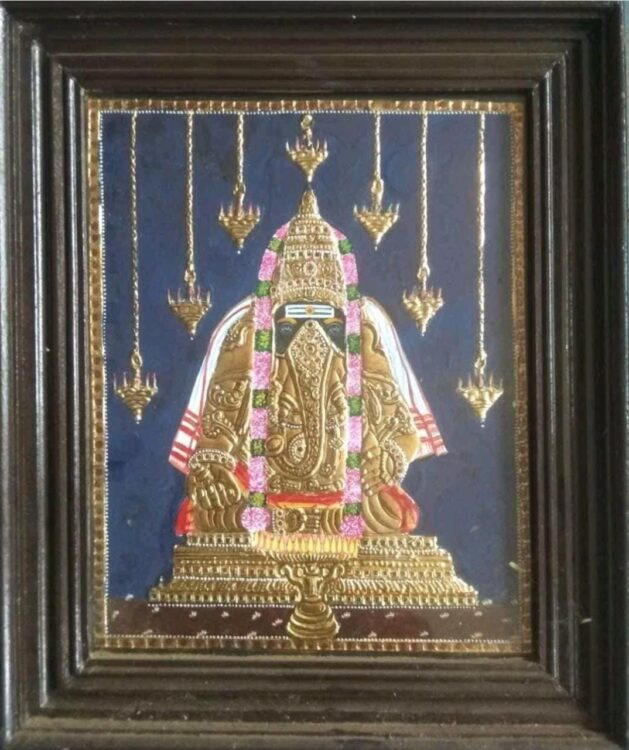 Karpaga vinaayagar - Tanjore Painting - International Indian Folk Art ...