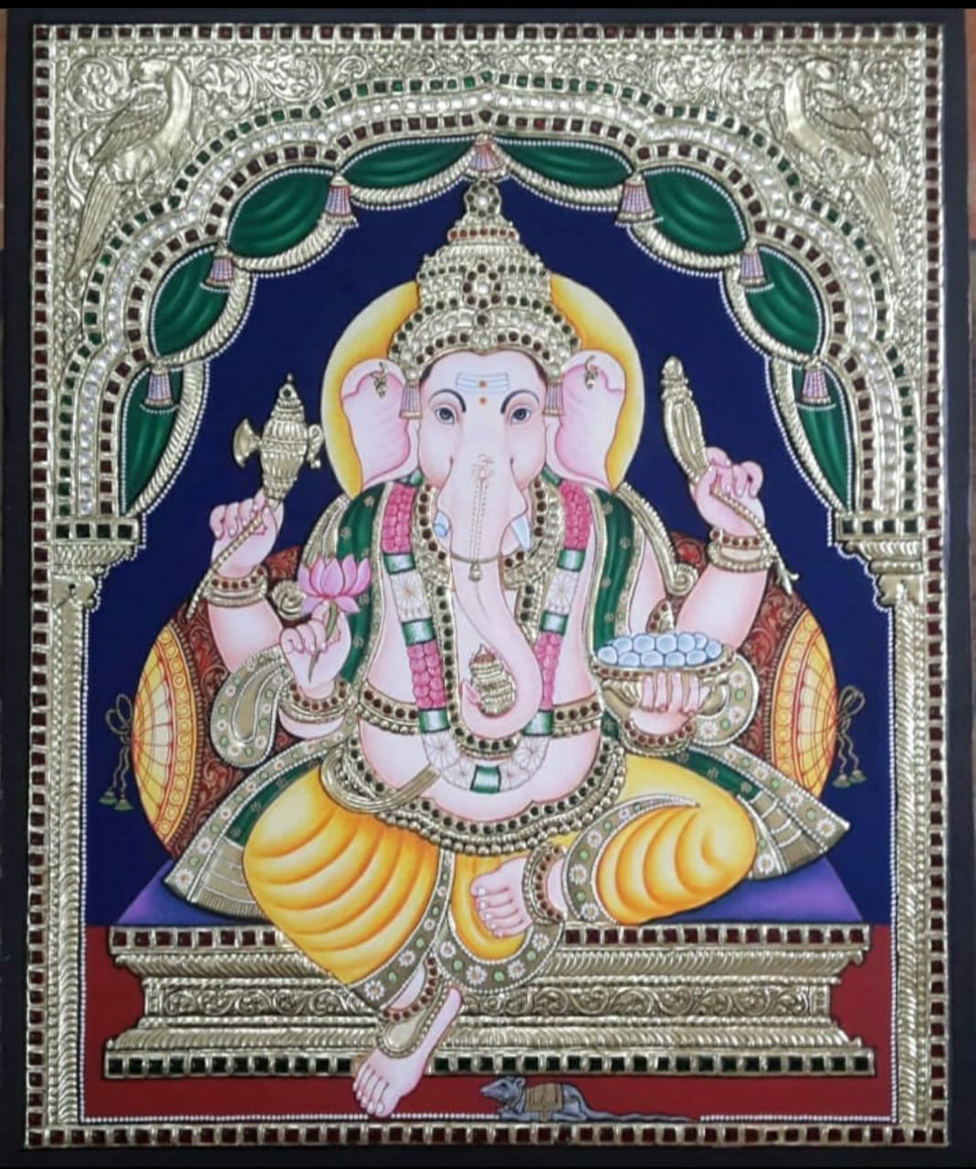 Lord Ganesha #1, Tanjore Painting (20