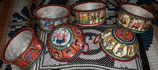 Handcrafted Kitchen Utensils of Pattachitra Painting #1 - International  Indian Folk Art Gallery