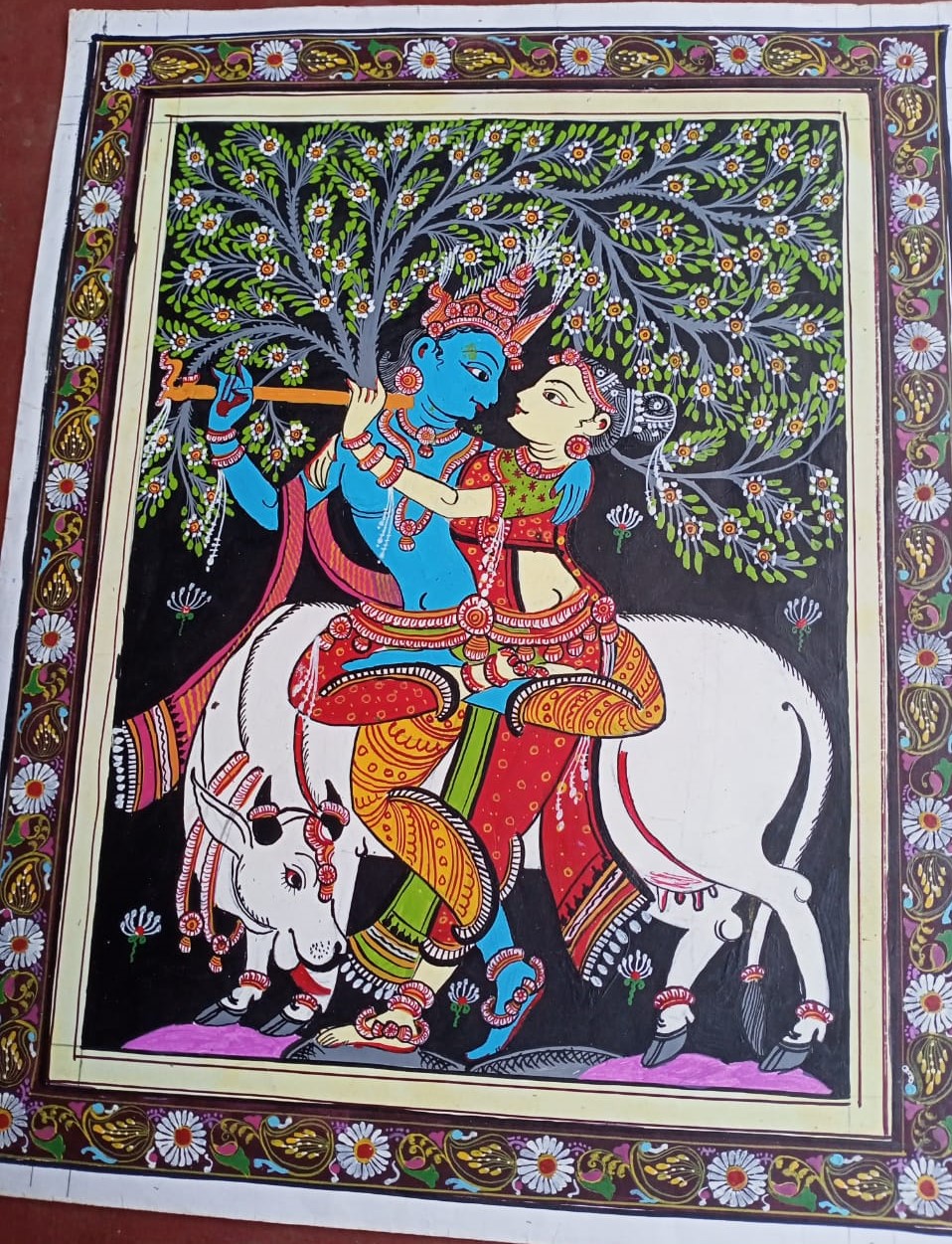 Radha Krishna - Pattachitra painting (10