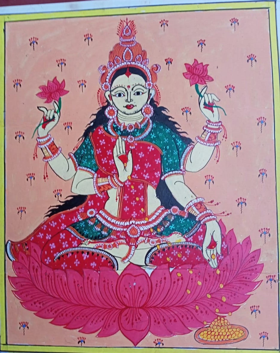 Maa Lakshmi - Pattachitra painting (10