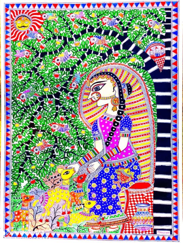 Elephant Art Madhubani painting Manoj Kumar 01