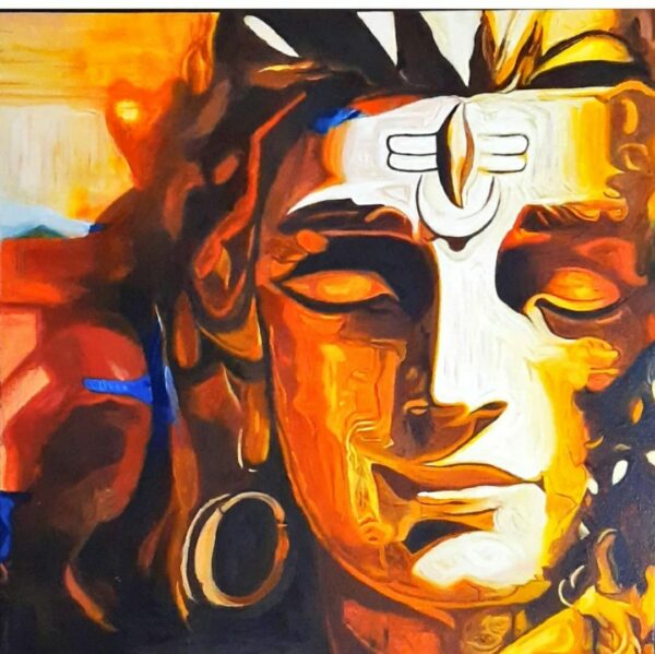 Bhagwan Shiva - Indian art (24" X 24")