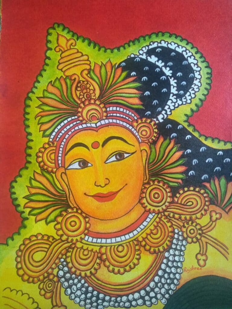 Beautiful Lady - Kerala Mural Painting (13