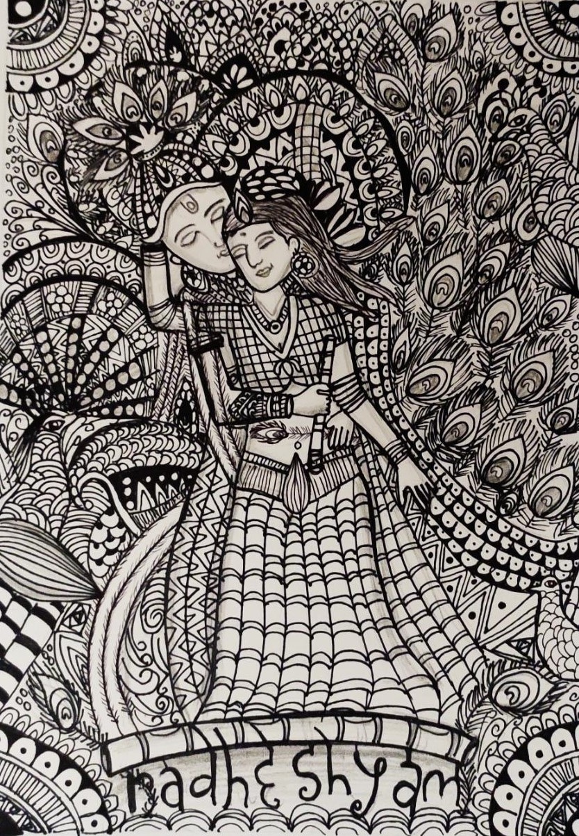 Pandu ka vanvas - A black and white drawing of a woman talking to a man -  PICRYL - Public Domain Media Search Engine Public Domain Image