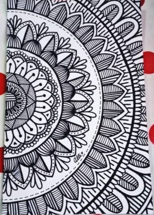 Mandala Art #1 (Size A4) - International Indian Folk Art Gallery