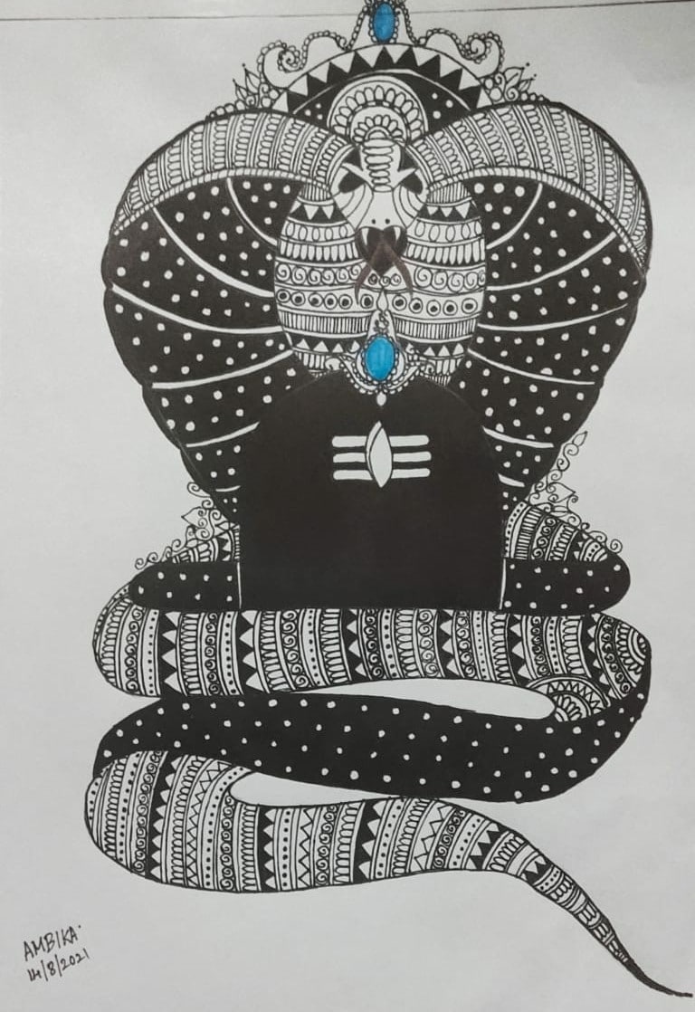Shiv Ling - Indian Art - Mandala Style #26 (Size A4 ...