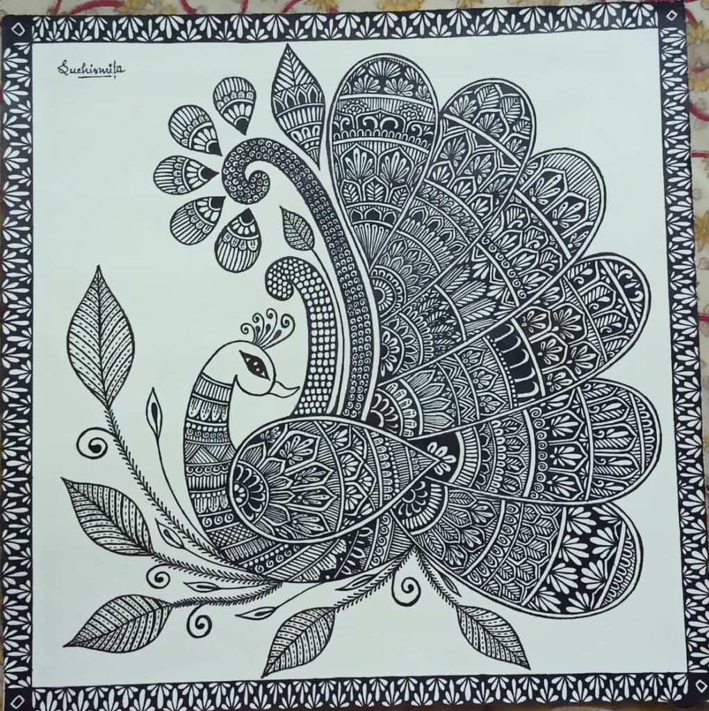 Mandal Art #6 (Size A5) - International Indian Folk Art Gallery