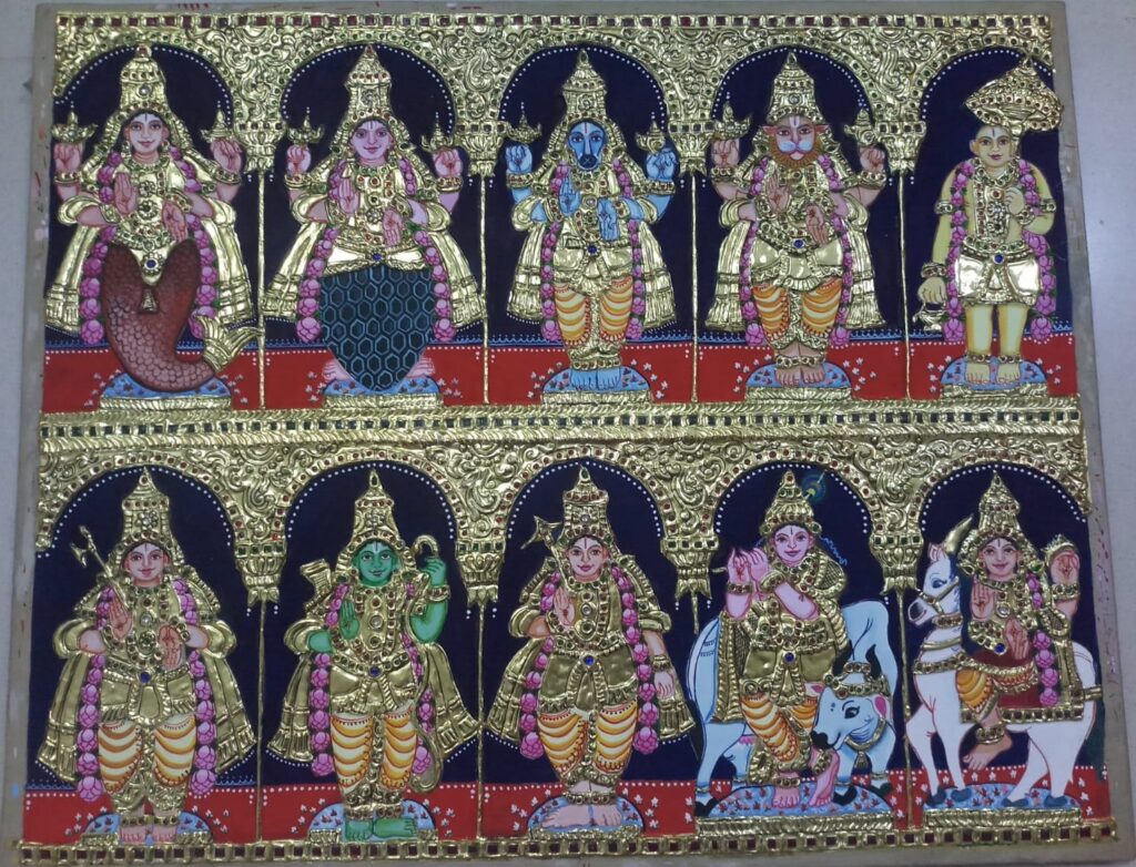 Dashavatar - Tanjore painting (18