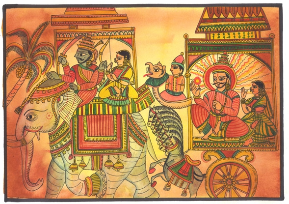 Chitrakathi Painting, Source: Dayati Lokakala Savardhan Academy