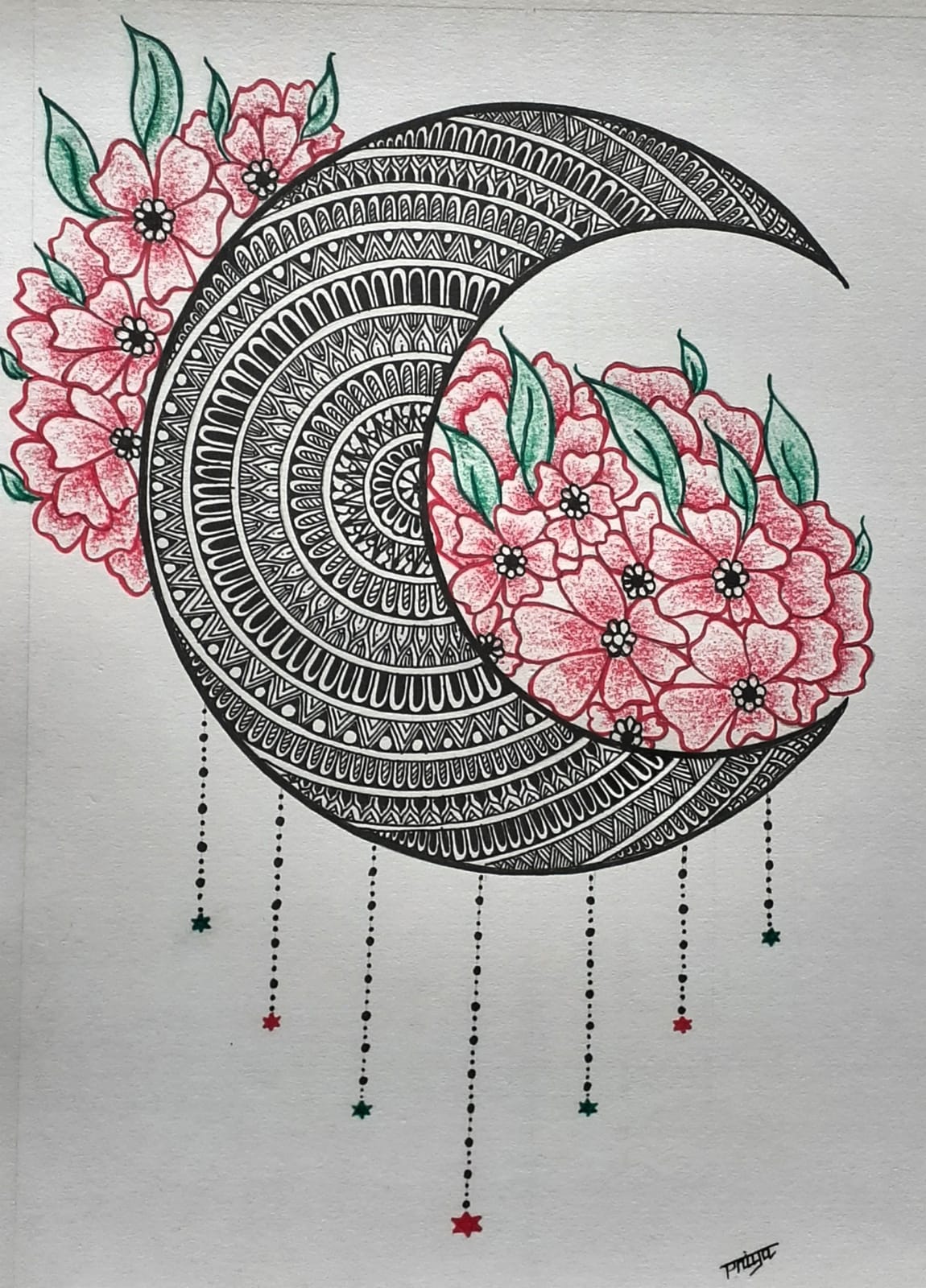 Drawing Mandala art by Vanajakshi killari | OurArtCorner-saigonsouth.com.vn