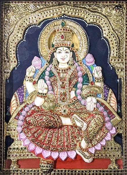 Goddess Mahalakshmi – Tanjore painting-Deepa-Kannan