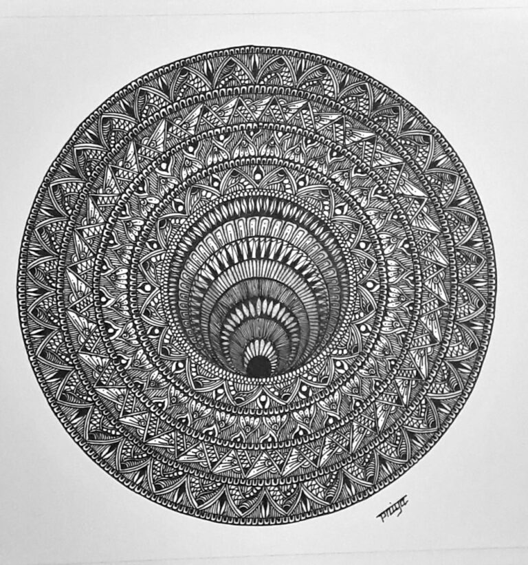 ILLUSION MANDALA#2-MANDALA ART-(27.5x21cms-A4 paper) - International ...