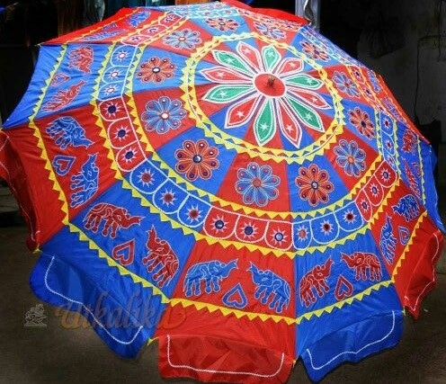 Pipli Art on Umbrella, Bibhuti Art Gallery - International Indian Folk Art Gallery