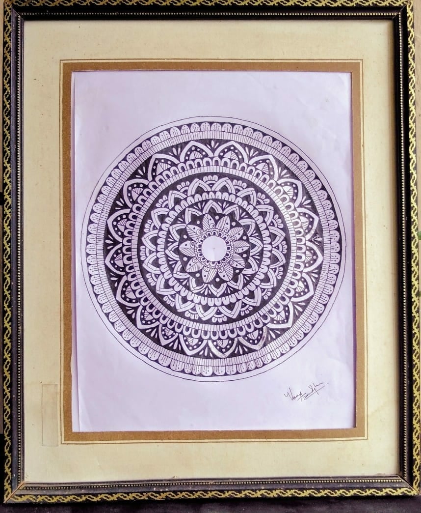 Traditional Mandala - Mandala art (Size A4)[Frame not Included ...