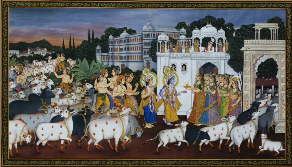 Sandhya Aarti Pichwai Painting-Jitendra-12-1