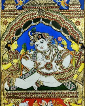 Tanjore Painting Butter Krishna Artist Senthil Vel