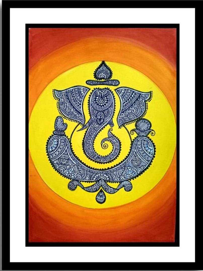 Shree Ganesh #3 - Indian Art - Mandala Style (37 x 45 cms ...