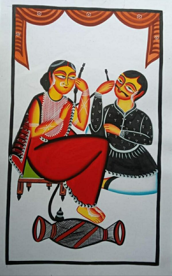 Kalighat painting - Jahuran Chitrakar - 01