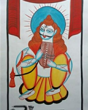 Shiv Ji - Kalighat painting - Jahuran Chitrakar - 04