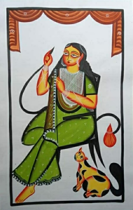Kalighat painting - Jahuran Chitrakar - 05