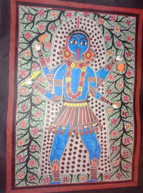 Maa Kali - Madhubani painting - Rakesh Paswan - 08