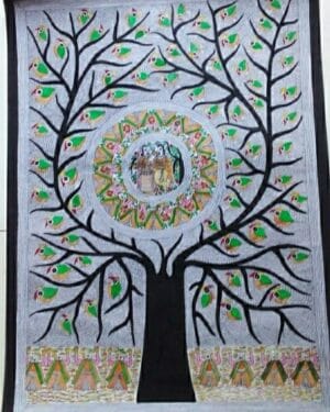 Godna Ras Mandala - Madhubani painting - Rakesh Paswan - 15