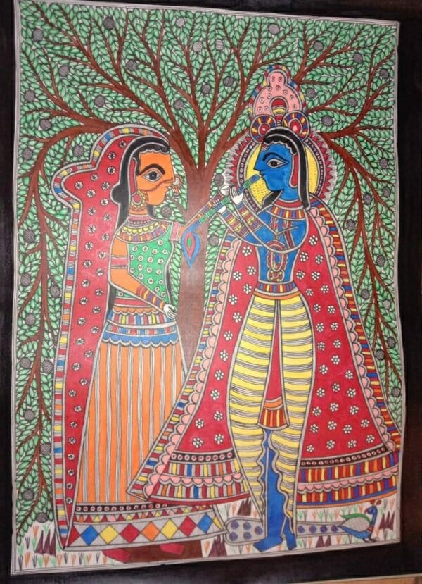 Radha Krishna - Madhubani painting - Rakesh Paswan - 22