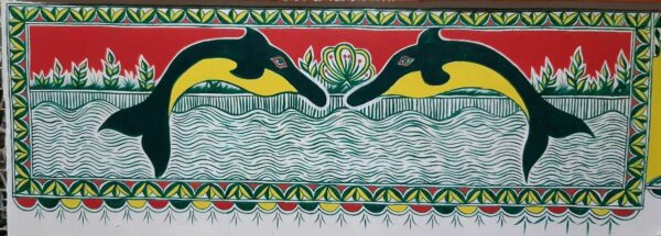 Dolphins - Manjusha painting - Aman Sagar - 03