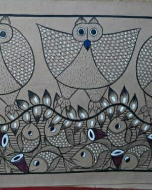 Birds and Fishes - Pattachitra painting - Amiruddin Chitrakar - 04