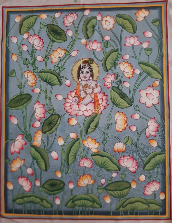 Lotus Pond - Pichwai - Minakshi - 10