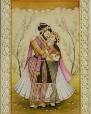 Shah Jhan Mumtaz- Rajasthani Miniature - Mukesh Kumar - 07