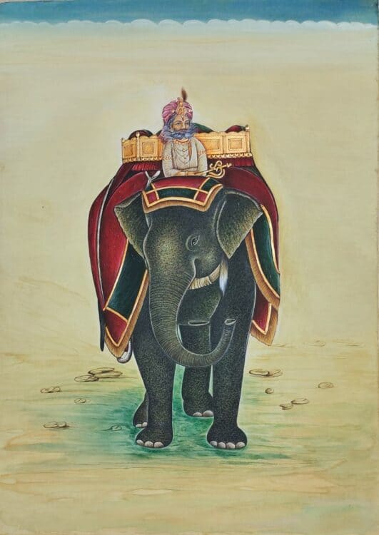 Royal Elephant - Rajasthani painting (12