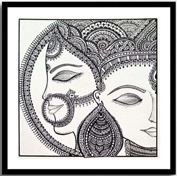 Radha Krishna - mandala art - geetanjali - 60