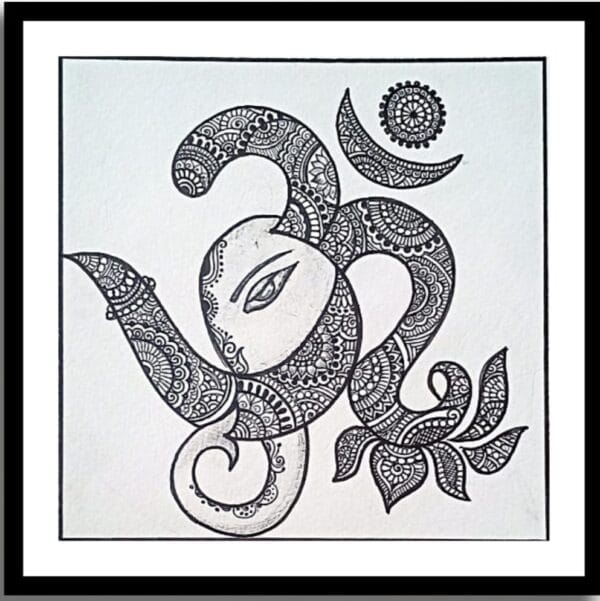 Om Ganesha - mandala art - geetanjali - 63