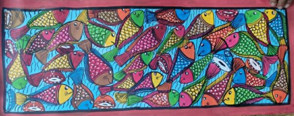 Fish marriage - Patua art - Mohan Chitrakar - 01