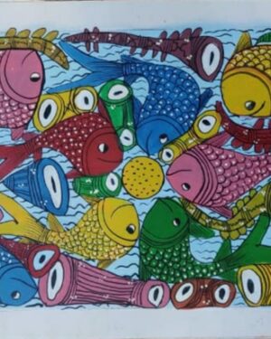 Fish marriage - Patua art - Mohan Chitrakar - 03
