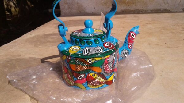 handpainted kettle - Indian Handicraft - Anur Chitrakar - 04