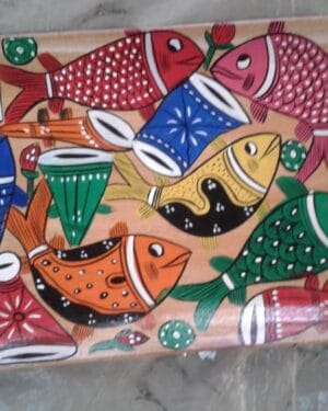 Handpainted trays - Indian Handicraft - Anur Chitrakar - 05
