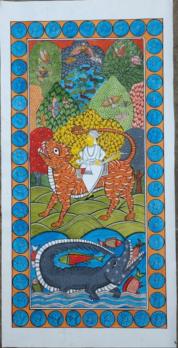 Gazi Pir - Kalighat painting - Bahadur - 06
