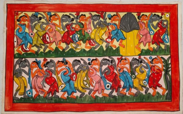 Santhal dance - Pattachitra painting - Bahadur - 11