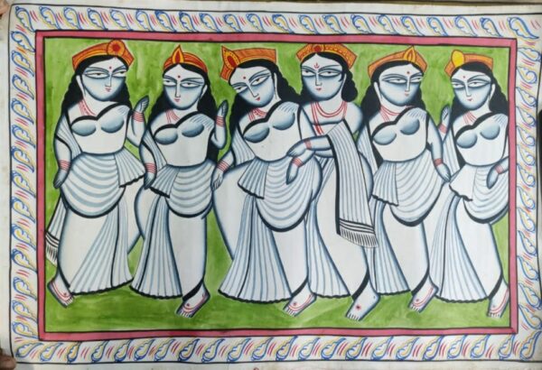 Ladies Dance - Patua art - Mohan Chitrakar - 04