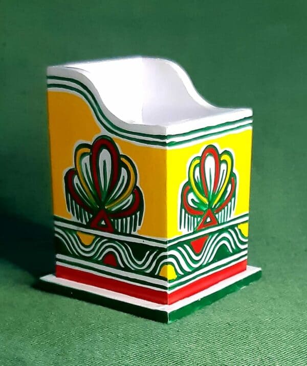 handpainted pen stand - Manjusha painting - Indian handicraft - Pankhuri - 04