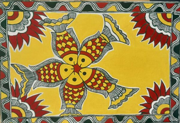 Fishes - Manjusha painting - Pankhuri - 04