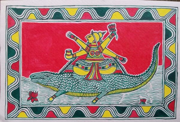 Saraswathi - Manjusha painting - Suma Devi - 04