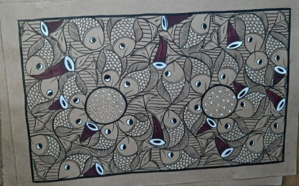Fish Marriage - Pattachitra painting - Ayesa Chitrakar - 10